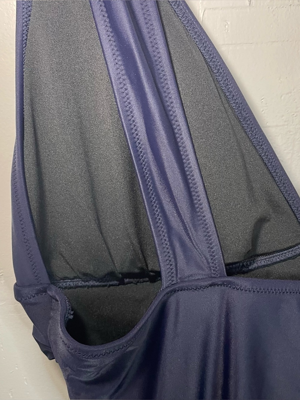 J.Crew Ruched plunge one-piece swimsuit in Navy Size 16 - Picture 8 of 9